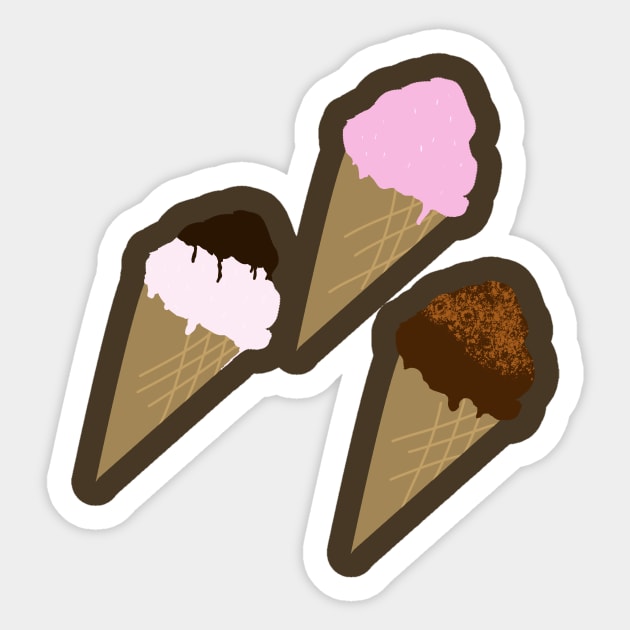 Ice Cream Triple Sticker by Mayomay